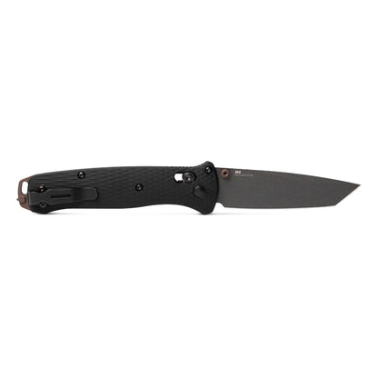 Benchmade Bailout 537GY-03 - M4 Tungsten Grey Cerakote Tanto Blade, Black Aluminium Handles