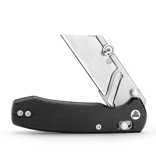 Trivisa Puppy-BM - 2.62" SK5 Utility Blade, Black Micarta Handle