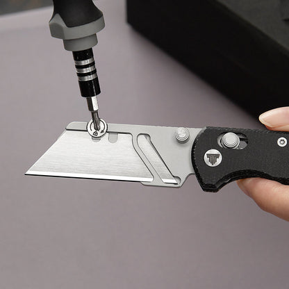 Trivisa Puppy-BM - 2.62" SK5 Utility Blade, Black Micarta Handle
