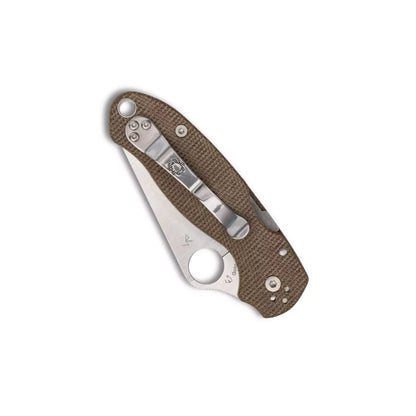 Spyderco Para 3 'Cru-Carta' C223MPCW - 2.95" CruWear Satin Blade, Brown Canvas Micarta