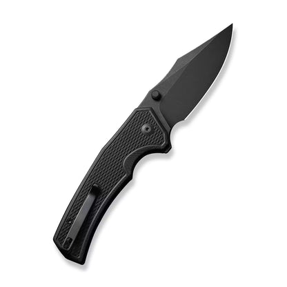 Civivi Vexillum C23003D-1 - 3.81" Nitro-V Black Stonewashed Blade, Milled Black G10 Handles