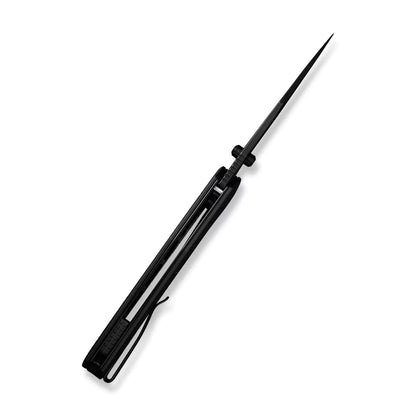 Civivi Vexillum C23003D-1 - 3.81" Nitro-V Black Stonewashed Blade, Milled Black G10 Handles