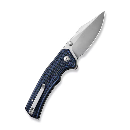 Civivi Vexillum C23003D-3 - 3.81" Satin Blade, Milled Blue/Black Layered G10 Handles