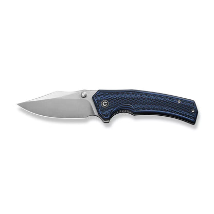 Civivi Vexillum C23003D-3 - 3.81" Satin Blade, Milled Blue/Black Layered G10 Handles