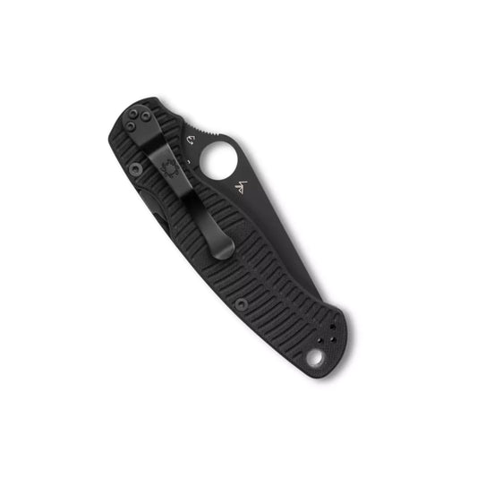 Spyderco Para Military 2 Salt C81GMCBKP2 - 3.45" MagnaCut Black DLC Blade, Black G-10 Handles