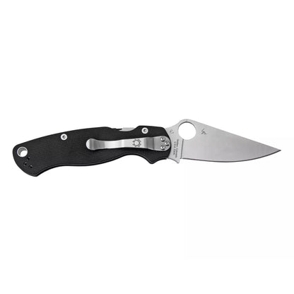 Spyderco Para Military 2 C81GP2 - 3.42" S45VN Satin Blade, Black G-10 Handles