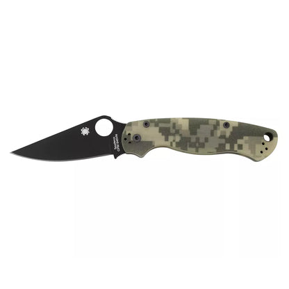 Spyderco Para Military 2 C81GPCMOBK2 - 3.42" S45VN Black DLC Blade, Digital Camo G-10 Handles