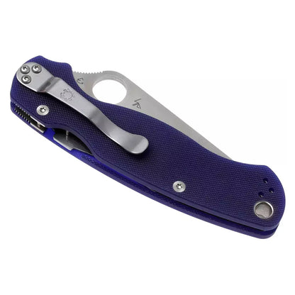 Spyderco Para Military 2 C81GPDBL2 - 3.47" S110V Satin Blade, Dark Blue G10