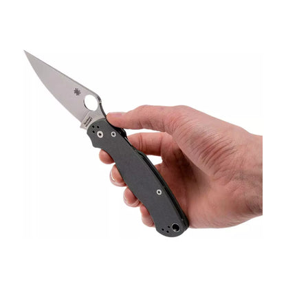 Spyderco Para Military 2 C81GDGY2 - 3.47" Maxamet Satin Blade, Dark Grey G10