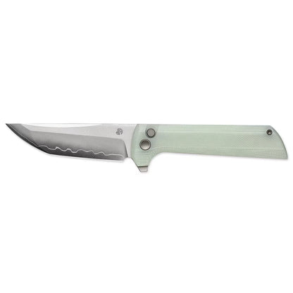 North Mountain Blade Chop 2 G10 - 3.4" SLD-Magic Steel San Mai Tanto Blade, Jade G10 Handle