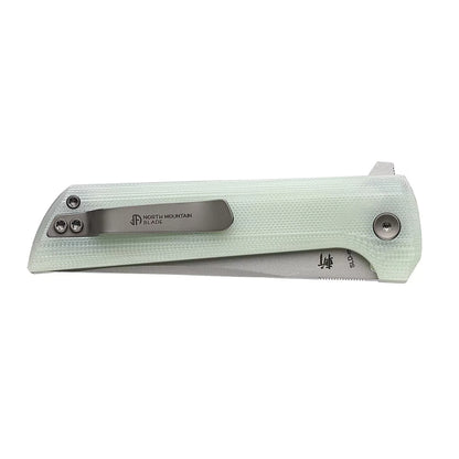 North Mountain Blade Chop 2 G10 - 3.4" SLD-Magic Steel San Mai Tanto Blade, Jade G10 Handle