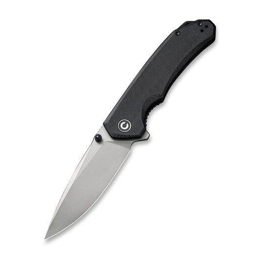 Civivi Brazen Black C2102C - 3.46" 14C28N Stonewashed Blade, Black G10 Handle