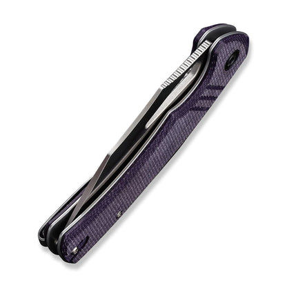 Civivi BullTusk Purple C23017-3 - 3.48" Satin 14C28N Blade, Purple Canvas Micarta Handle