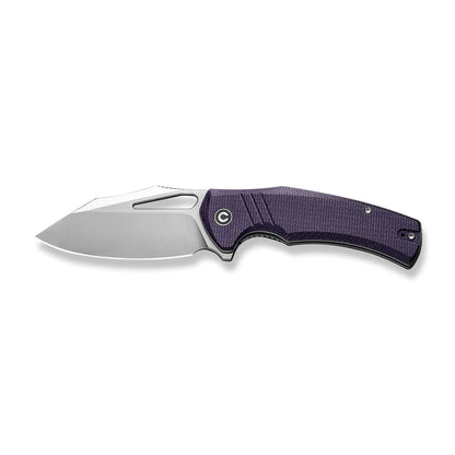 Civivi BullTusk Purple C23017-3 - 3.48" Satin 14C28N Blade, Purple Canvas Micarta Handle