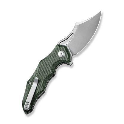 Civivi Chiro C23046-2 - 3.1" 14C28N Satin Blade, Green Micarta Handles