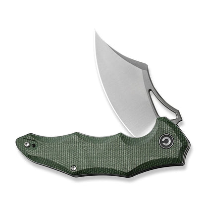 Civivi Chiro C23046-2 - 3.1" 14C28N Satin Blade, Green Micarta Handles