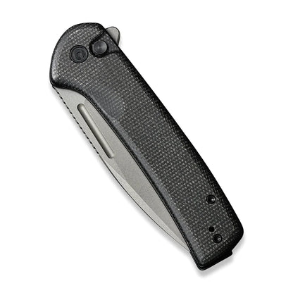 Civivi Conspirator Black Micarta C21006-1, 3.48″ Nitro-V Stonewash Drop Point Blade