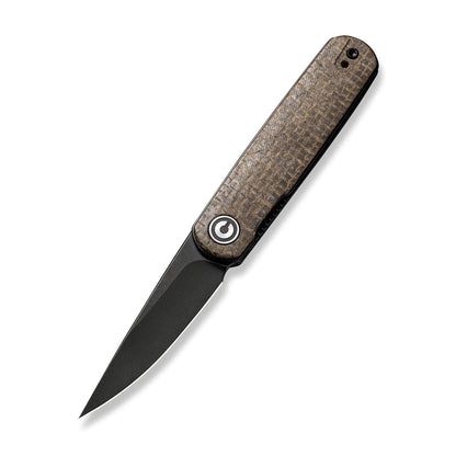 Civivi Lumi Burlap Micarta C20024-5 - 2.56" 14C28N Black Stonewashed Blade