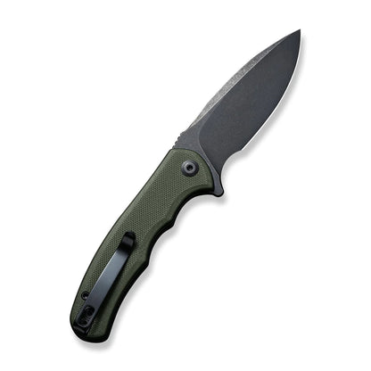 Civivi Mini Praxis C18026C-1 - 2.98" D2 Black Stonewashed Blade, Green G10 Handle