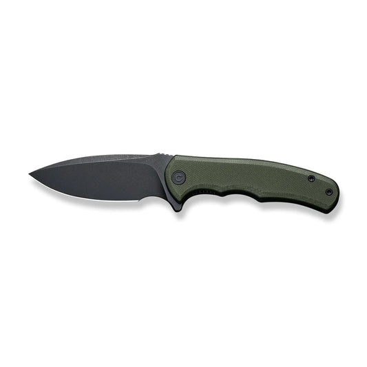 Civivi Mini Praxis C18026C-1 - 2.98" D2 Black Stonewashed Blade, Green G10 Handle