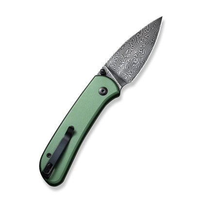 Civivi Qubit Green C22030E-DS1 - 2.98" Damascus Blade