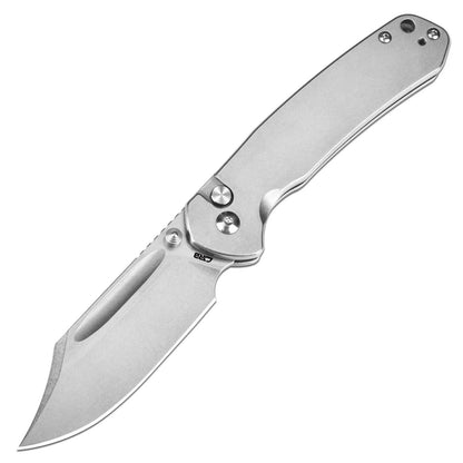 CJRB Pyrite Bowie - 3.15" AR-RPM9 Stonewashed Clip Point Blade, Steel Handles - J1942ST