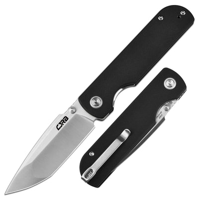 CJRB Nova - 3.45" AR-RPM9 Sand Polished Blade, Black G10 - J1937-BK