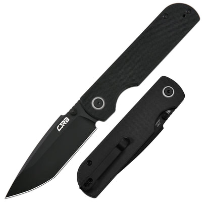 CJRB Nova - 3.45" AR-RPM9 Black PVD Tanto Blade, Black G10 - J1937-BBK