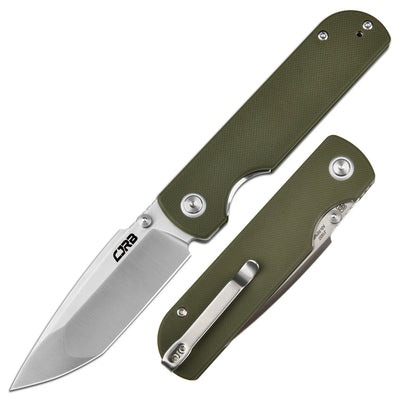 CJRB Nova - 3.45" AR-RPM9 Sand Polished Tanto Blade, Green G10 - J1937-GN