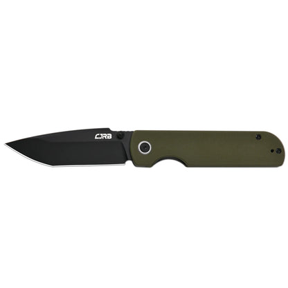 CJRB Nova - 3.45" AR-RPM9 Black PVD Tanto Blade, Green G10 - J1937-BGN