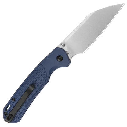 CJRB Pyrite Light - 3.34" AR-RPM9 Stonewash Wharncliffe Blade, Blue FRN Handles - J1945-BU