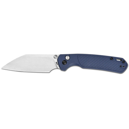 CJRB Pyrite Light - 3.34" AR-RPM9 Stonewash Wharncliffe Blade, Blue FRN Handles - J1945-BU