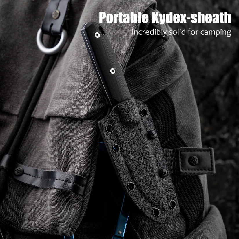 Olitans Fixed Blade G063 - 3.46" 14C28N Stonewashed Blade, Green Micarta Handle