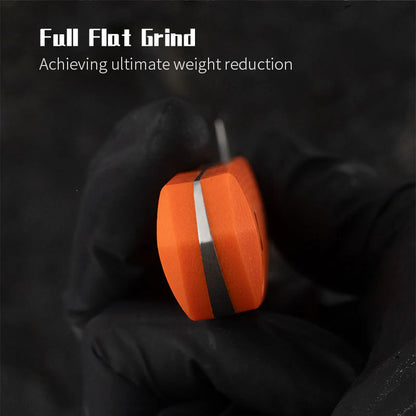 Olitans Fixed Blade G063 - 3.46" 14C28N Stonewashed Blade, Orange G10 Handle