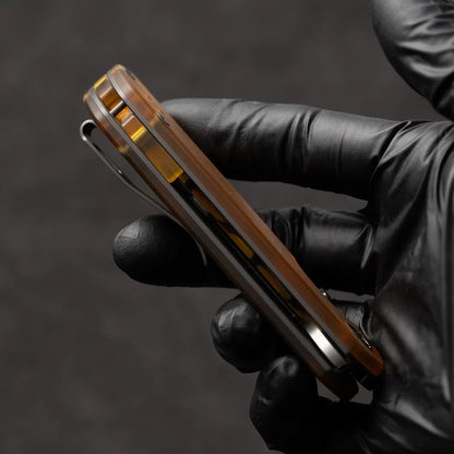 Olitans Lemon Shark G071 - 3.27" 10Cr15Mov Stonewashed Blade, PEI Handle