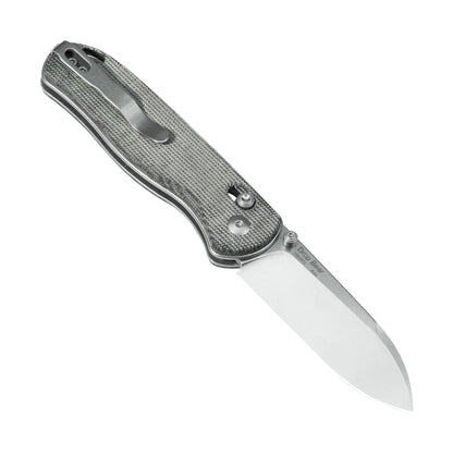 Kizer Drop Bear - 2.99" 154CM Stonewashed Blade, Grey Micarta Handle - V3619C3