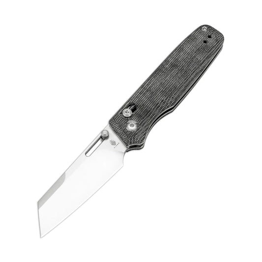 Kizer Task - 3.04" 154CM Satin Blade, Clutch Lock, Micarta Handle - V3641C1