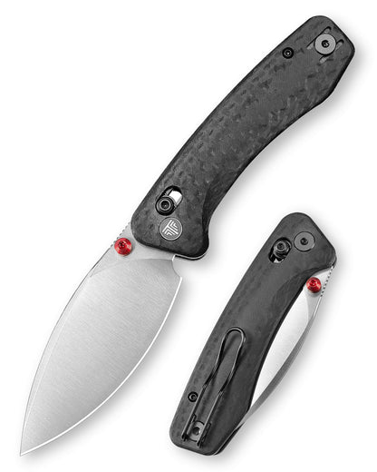 Trivisa Koala Plus-CG - 2.99" 14C28N Stonewashed Blade, Carbon Fibre G10 Handle