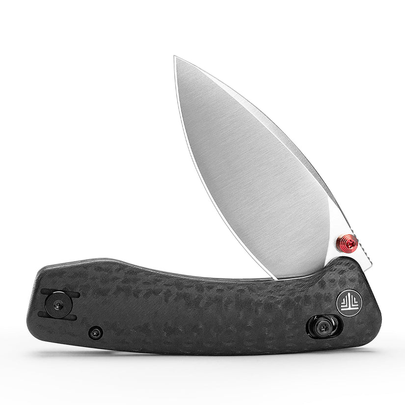 Trivisa Koala Plus-CG - 2.99" 14C28N Stonewashed Blade, Carbon Fibre G10 Handle