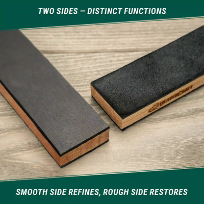 BeaverCraft LS9P2 - Pocket Dual-Sided Leather Paddle Strop & 2 Polishing Compounds