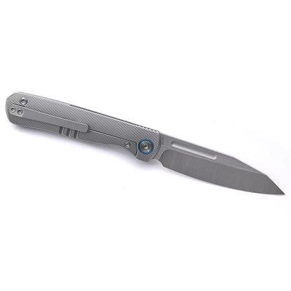 Miguron Knives Ekry - 3.25" CPM-20CV Hand Hollow Ground Rubbed Satin Blade, Titanium Handle