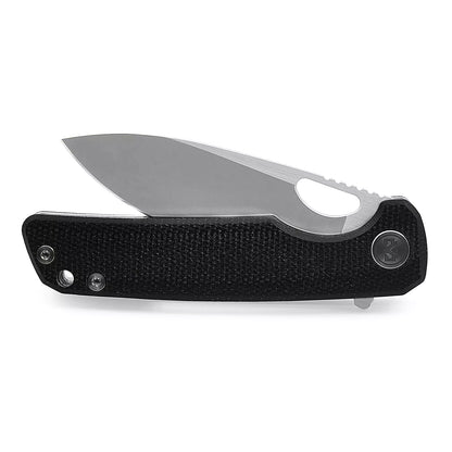 Miguron Galaty - 3.25" 14C28N Satin Blade, Black Micarta