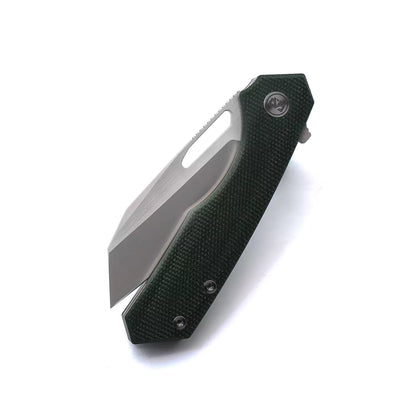 Miguron Knives Keryx - 3.25" 14C28N Satin Blade, Green Micarta Handle