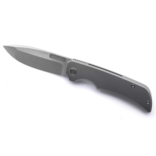 Miguron Knives Mero - 3.65" M390 Hand Hollow Ground Rubbed Satin Blade, Titanium Handle