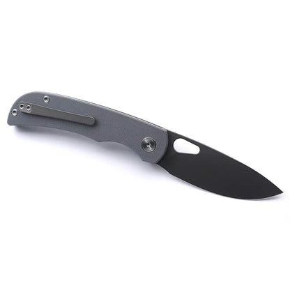 Miguron Knives Moyarl - 3.5" 14C28N Dark Grey PVD Blade, Grey G10 Handle