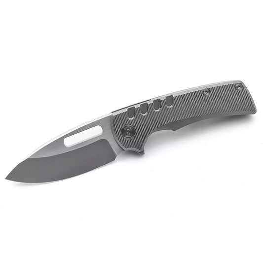 Miguron Knives Arma - 3.75" M390 Satin Blade, Sandblasted Titanium Handle