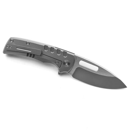 Miguron Knives Arma - 3.75" M390 Satin Blade, Sandblasted Titanium Handle