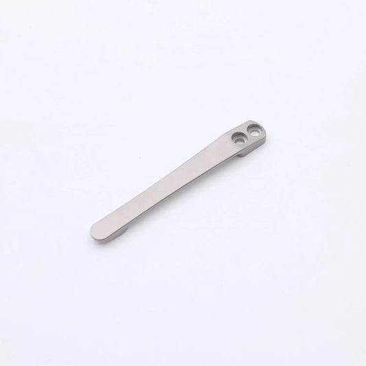 Miguron Knives Sandblasted Titanium Pocket Clip - Also Fits CJRB Pyrite