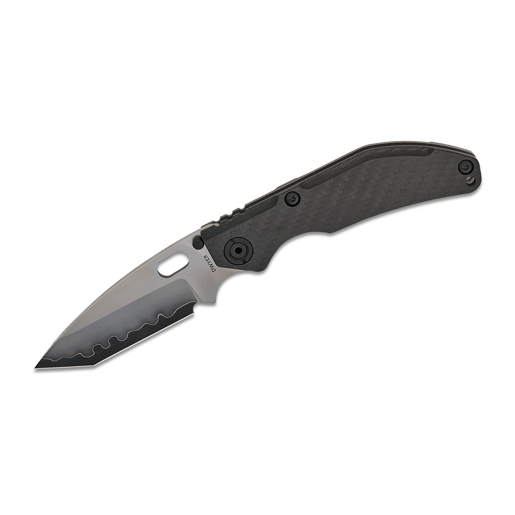 North Mountain Blade x Duane Dwyer BBNM - 3.62" SLD-Magic Tanto Blade, 3K Carbon Fibre Handle