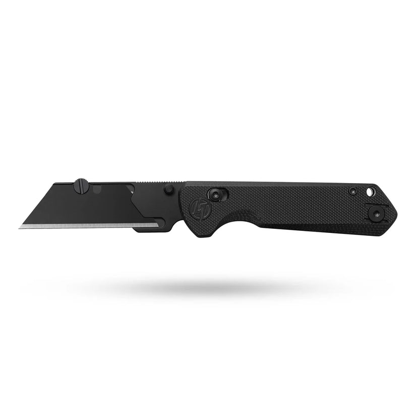 Olitans Adélie Penguins G076 - 2.68" Black Utility Blade, Black G10 Handle